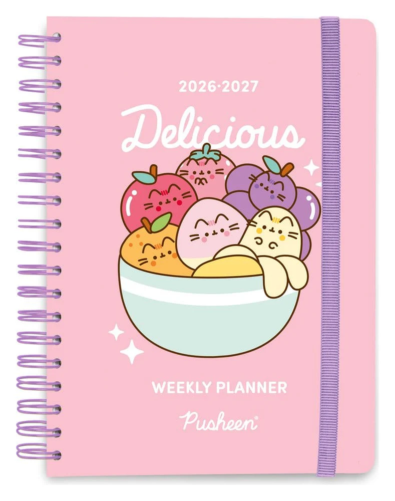 Pusheen School Diary weekly planner 2026/2027 Fruits A5 | Kamiko